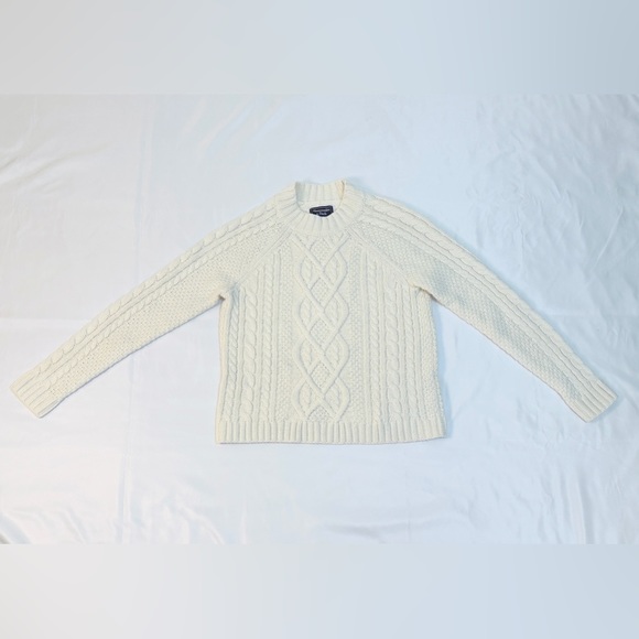 Abercrombie & Fitch Knitted Mockneck Sweater - Ivory - XS - Picture 7 of 15